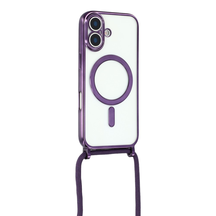 A-One Brand - iPhone 17 Mobilskal MagSafe Electroplating Edge TPU - Lila
