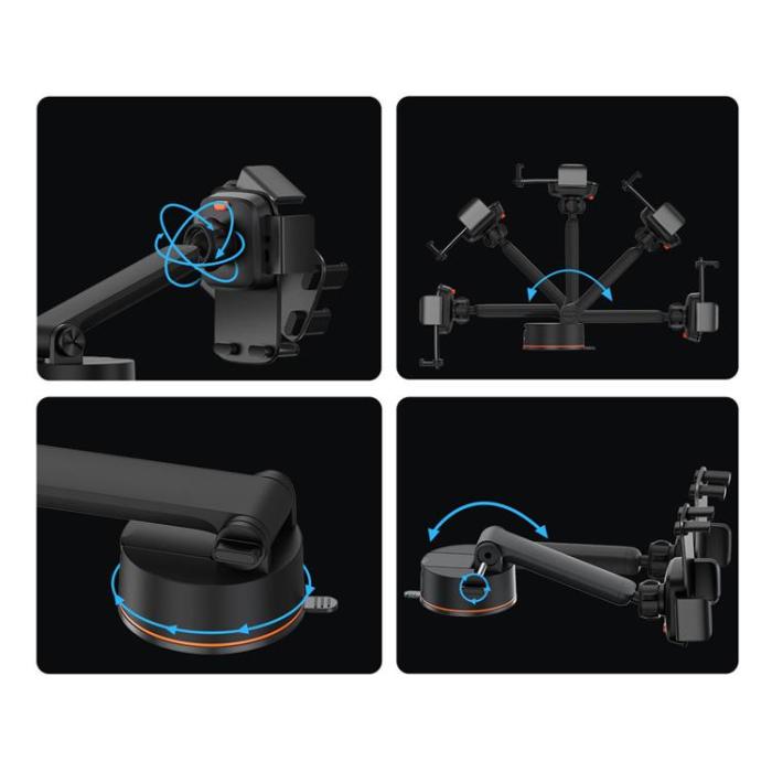BASEUS - Baseus Easy Control Pro Cockpit/Galler Billhållare - Svart