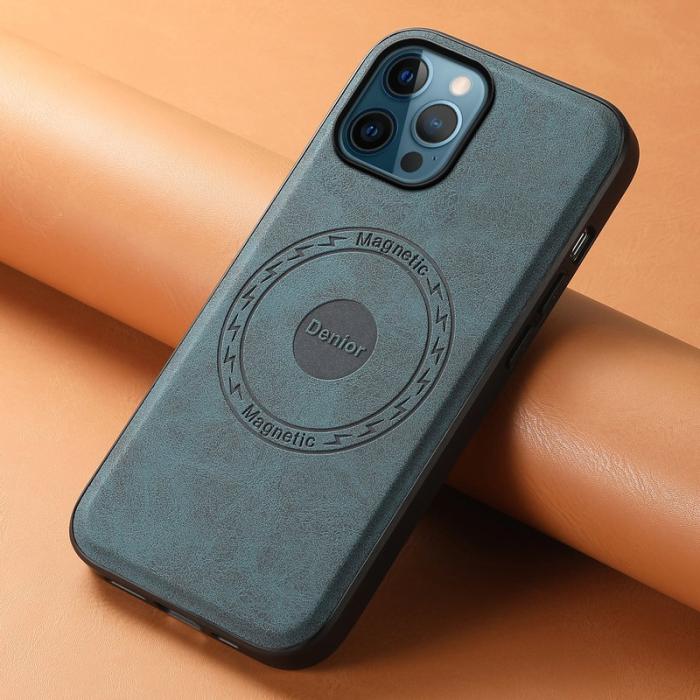 DENIOR - DENIOR A11 iPhone 12 Pro Max Fodral Retro PU+PC+TPU Blå