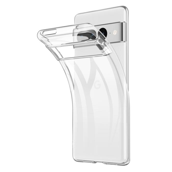 A-One Brand - Google Pixel 7 Pro Skal TPU Anti-drop med Härdat glas - Transparent