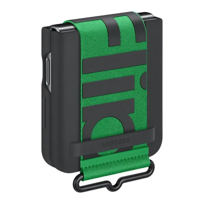 Samsung - Samsung Galaxy Z Flip 4 Skal Strap Silicone Hanger - Svart