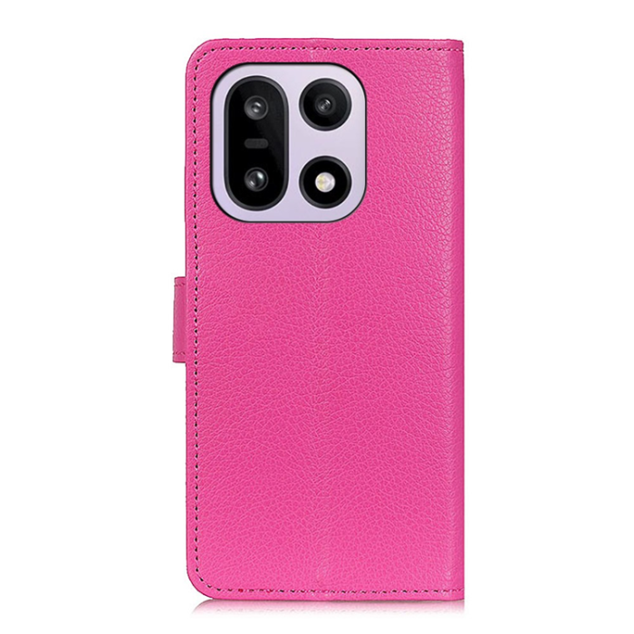 A-One Brand - OnePlus 15 5G Plånboksfodral Litchi Texture Konstläder - Rosa