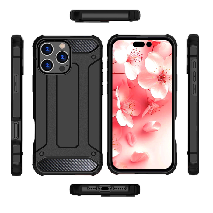 OEM - iPhone 16 Pro Max Mobilskal Hybrid Armor - Svart