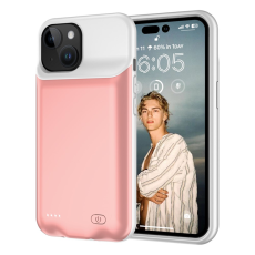 A-One Brand - iPhone 15 Batteriskal 7000mAh - Rosa