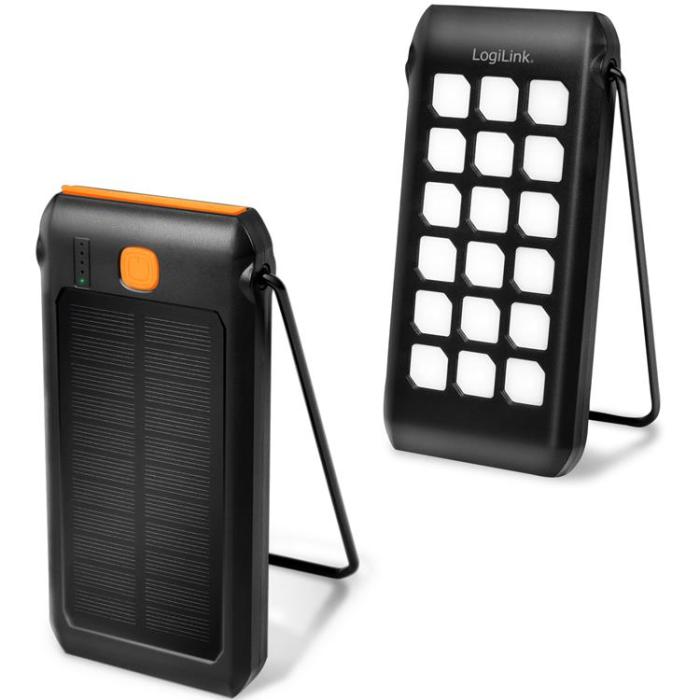 LogiLink - LOGILINK Solcells-Powerbank 10000 mAh PD 18W