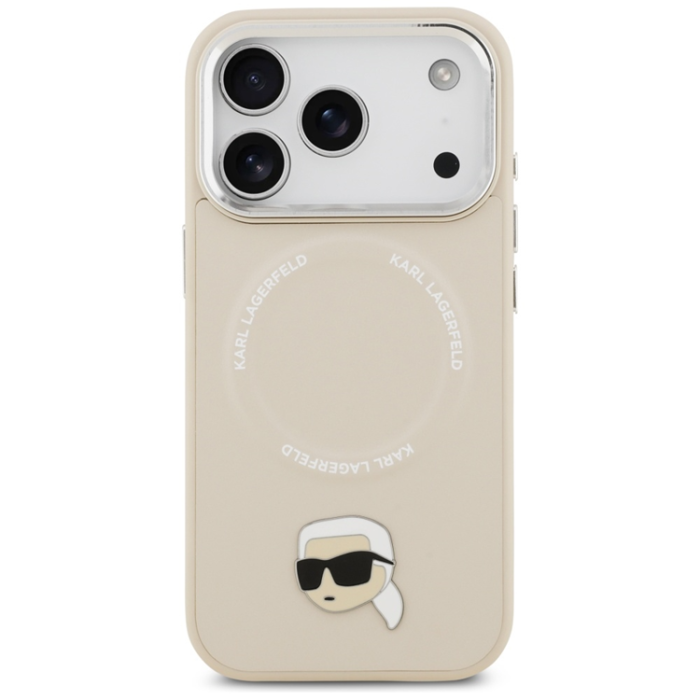 KARL LAGERFELD - Karl Lagerfeld iPhone 17 Pro Max Mobilskal MagSafe Karl Pin - Beige