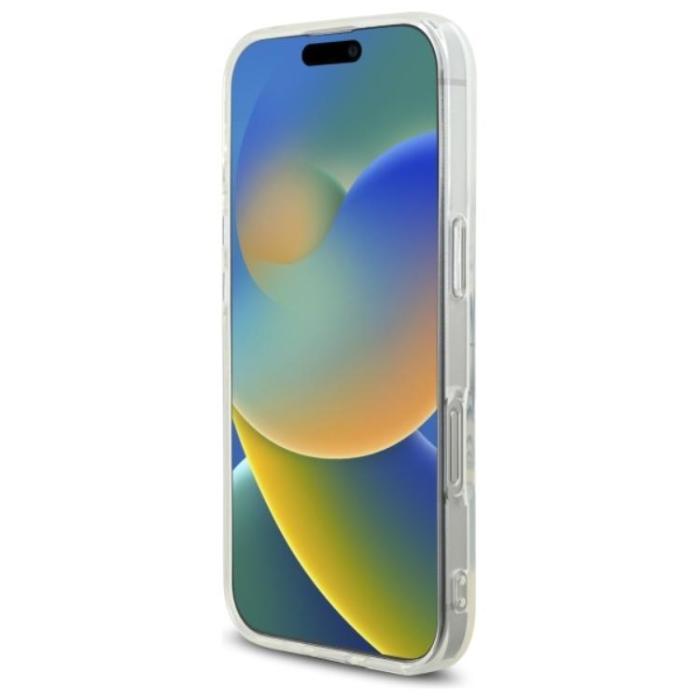 Guess - Guess iPhone 16 Pro Max Mobilskal MagSafe IML Rhinestones - Vit