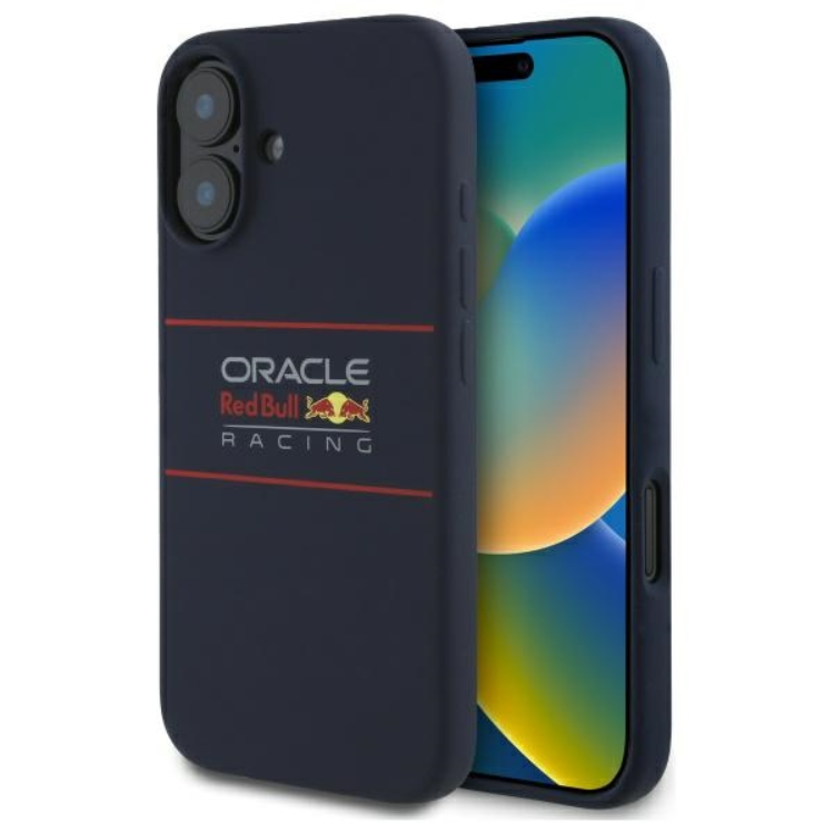 Red Bull Mobilskal till iPhone 16 MagSafe Silikon Horizontal Logo | 2353 | AlltMobil