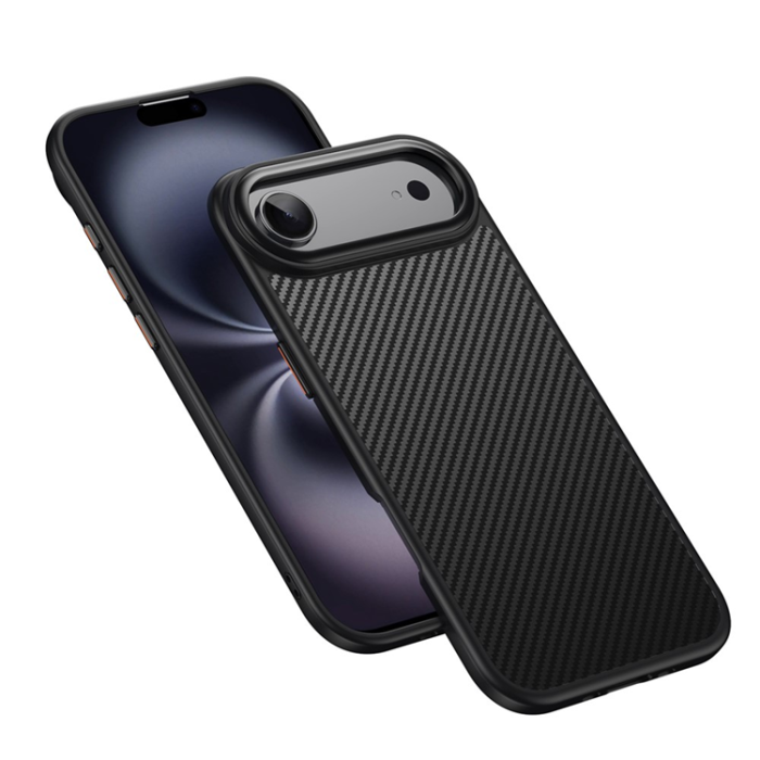 A-One Brand - iPhone 17 Air Mobilskal MagSafe Carbon Fiber - Svart