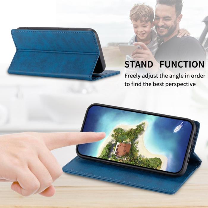 OEM - Plånboksfodral för Samsung Galaxy S26 RFID Blocking Konstläder - Blå