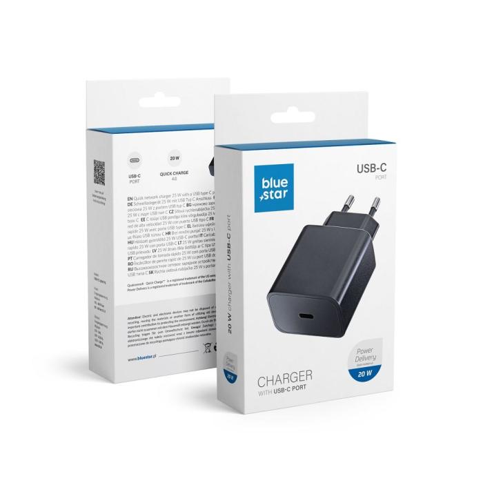 Blue Star - Blue Star snabb laddare 20W med USB C-uttag 3A med PD och QC 4.0