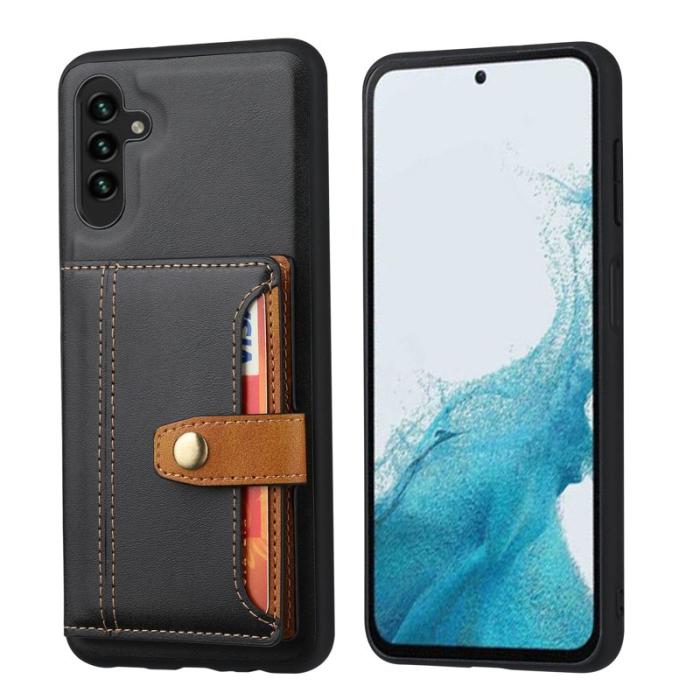 OEM - Mobilfodral för Samsung Galaxy S26 Plus Äkta läder + TPU - Svart