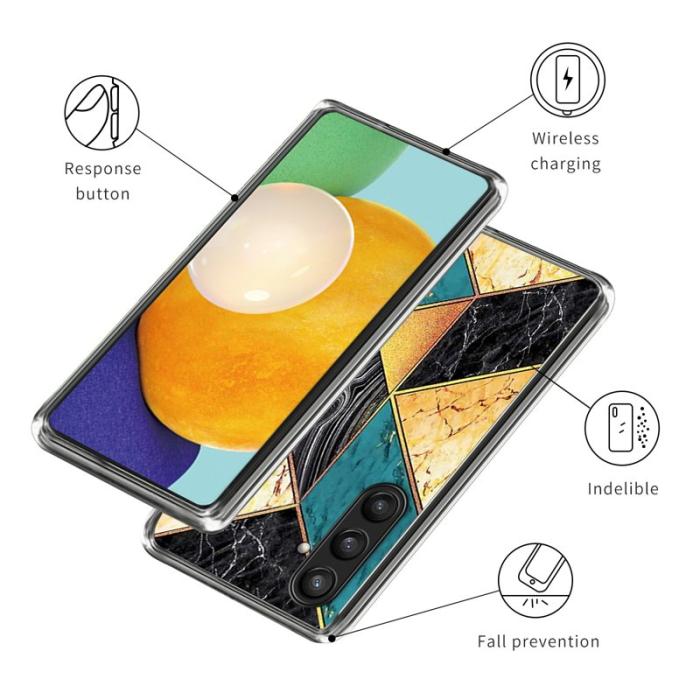 OEM - Mobilskal för Samsung Galaxy S26 Plus TPU Mönster - Splicing Marmor - Grå