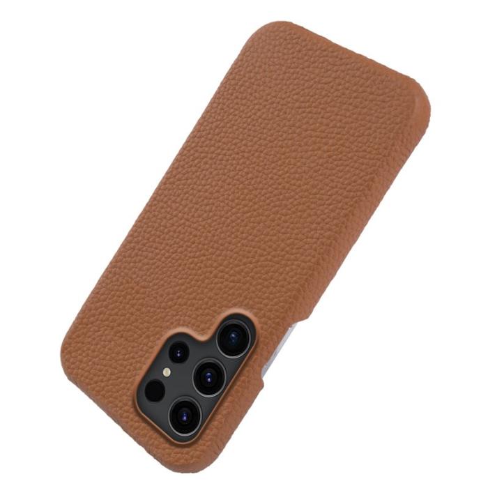 OEM - Mobilskal för Samsung Galaxy S26 Ultra Magnetiskt Äkta läder + PC - Brun