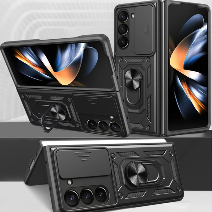 Taltech - Galaxy Z Fold 6 5G Mobilskal Stativ - Svart