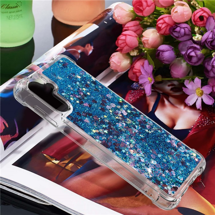 OEM - Galaxy A34 5G Mobilskal YB Quicksand Glitter TPU - Blå
