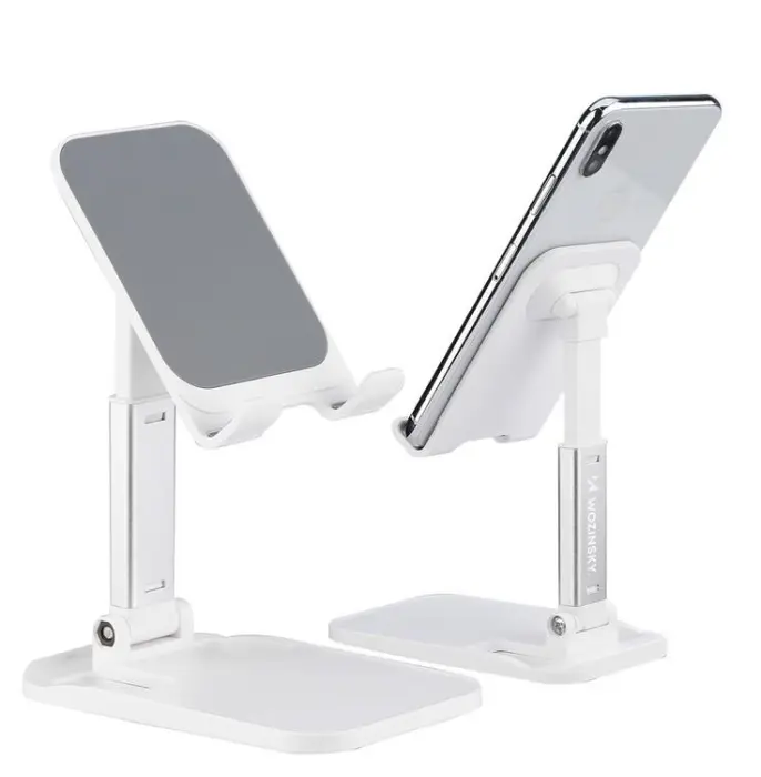 Wozinsky iPhone 17 Pro Max mobilhållare skrivbord ställ foldable vit design