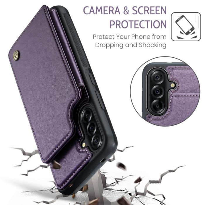 Caseme - CASEME C22 Fodral för Samsung Galaxy A17 5G/4G Lila med RFID