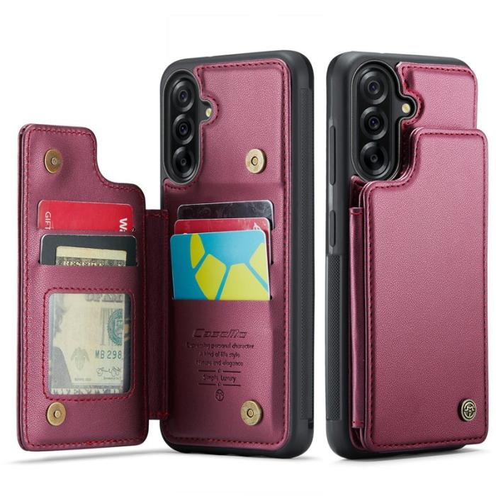 Caseme - CASEME C22 Fodral för Samsung Galaxy A17 5G/4G Röd med RFID