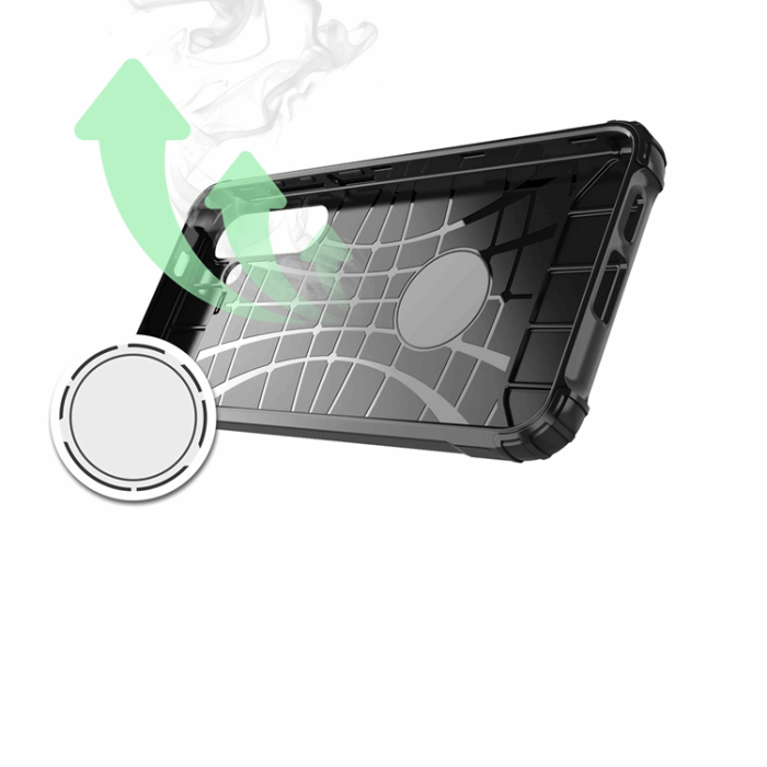 OEM - Galaxy S24 FE Mobilskal Hybrid Armor - Svart