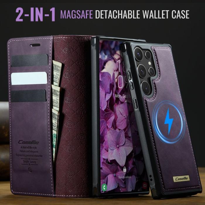 Caseme - CASEME C49 Mobilskal till Samsung Galaxy S24 Ultra MagSafe Lila