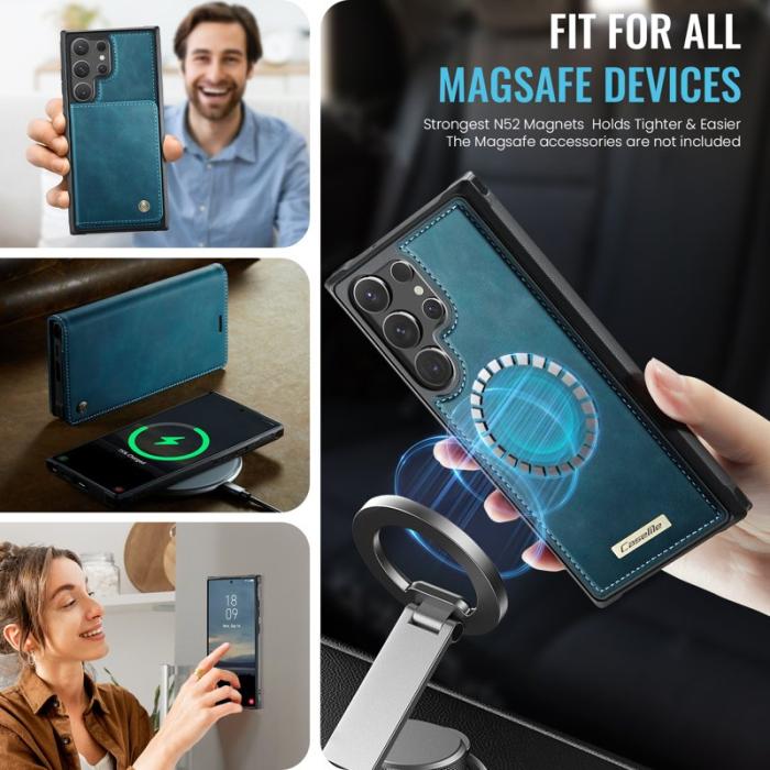 Caseme - CASEME C49 Mobilskal till Samsung Galaxy S24 Ultra MagSafe RFID Grön