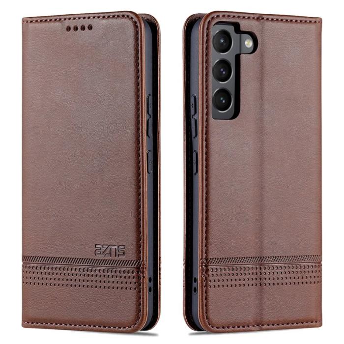 AZNS - AZNS Samsung Galaxy S22 5G Plånboksfodral Konstläder - Brun
