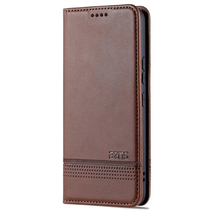 AZNS - AZNS Samsung Galaxy S22 5G Plånboksfodral Konstläder - Brun