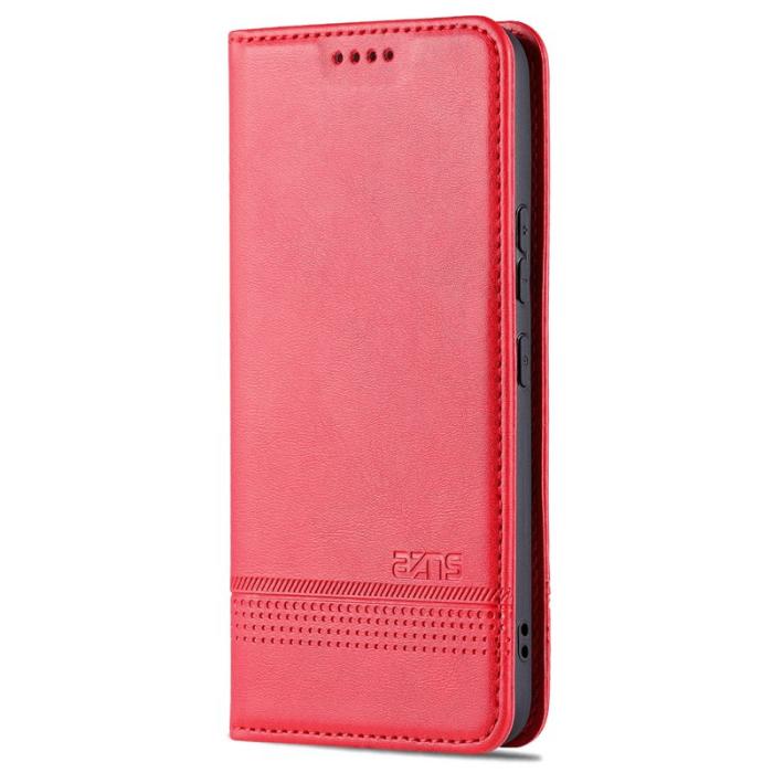 AZNS - AZNS Samsung Galaxy S22 5G Plånboksfodral Konstläder - Röd