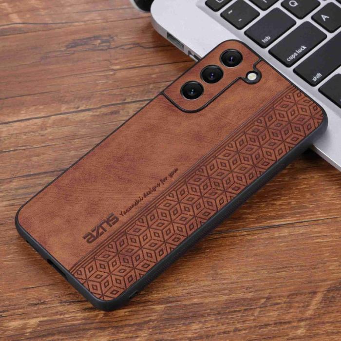 AZNS - AZNS Samsung Galaxy S22 5G Fodral KonstLäder - Brun