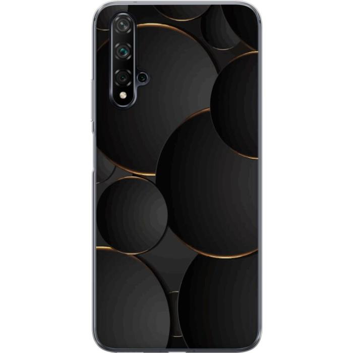 iSecrets - Genomskinligt Skal kompatibel med Huawei nova 5T med Lyxig Cirklar