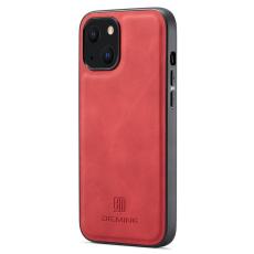 DG.MING - DG.MING Mobilskal till iPhone 13 Bakskydd PU L&auml;der+PC+TPU R&ouml;d