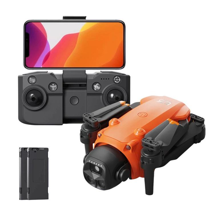 Fjärrstyrd Hopfällbar Drönare med Dubbelkamera Quadcopter LU36 - Orange (Orange) | 264 | AlltMobil
