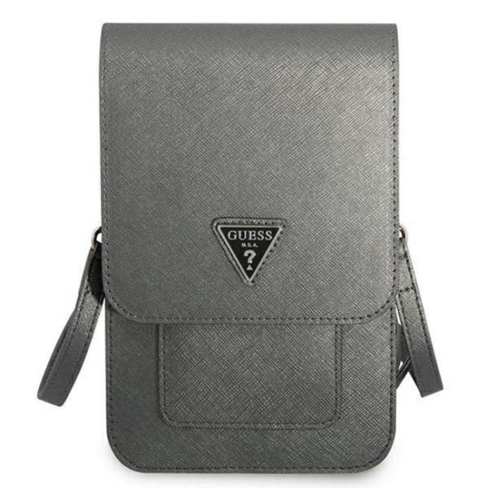 Guess - Guess Halsbandsfodral Saffiano Triangle - Grå