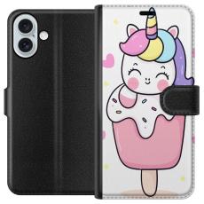 iSecrets - Plånboksfodral till Apple iPhone 16 Plus med Glad enhörning