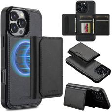 LC.imeeke - LC.IMEEKE L5 iPhone 16 Pro Fodral KonstL&auml;der - Svart