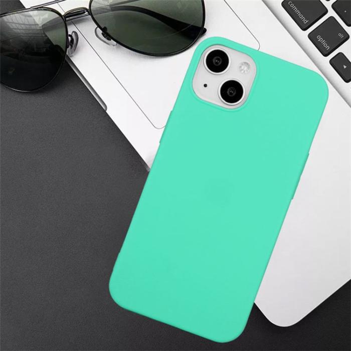 OEM - iPhone 15 Plus Mobilskal TPU Matte Slim-Fit - Cyan