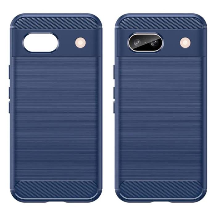 Taltech - Google Pixel 8A Mobilskal Carbon Fiber - Blå