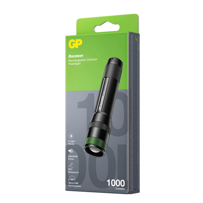GP - GP Ficklampa Discovery Uppladdningsbar CR42 1000lm