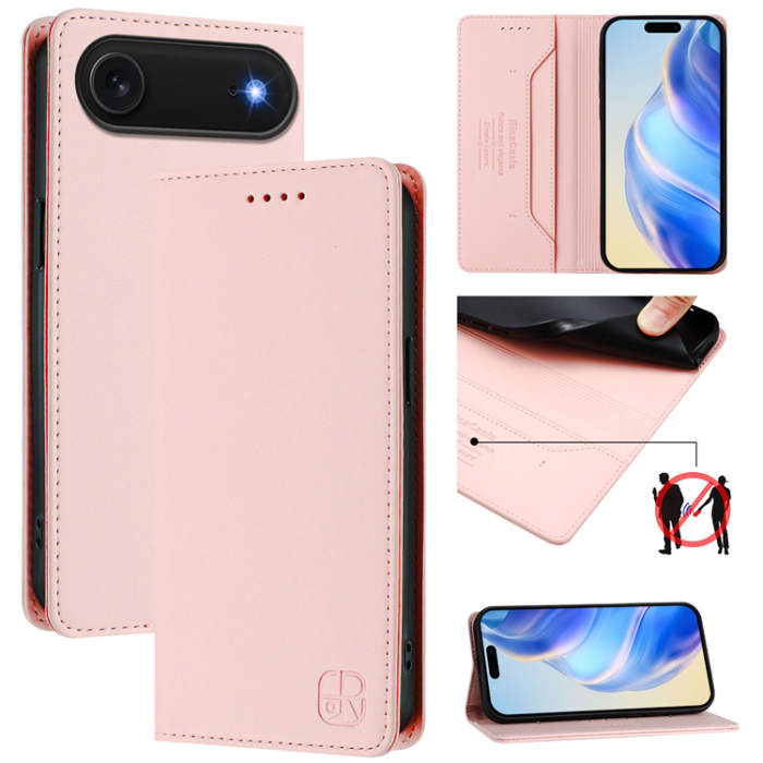 RINACASIS - RINACASIS iPhone 17 Air Plånboksfodral RC01 RFID - Rosa
