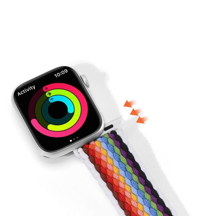 Dux Ducis - Dux Ducis Apple Watch 4/5/6/7/8/SE (41/40/38mm) Armband Pale Stripes
