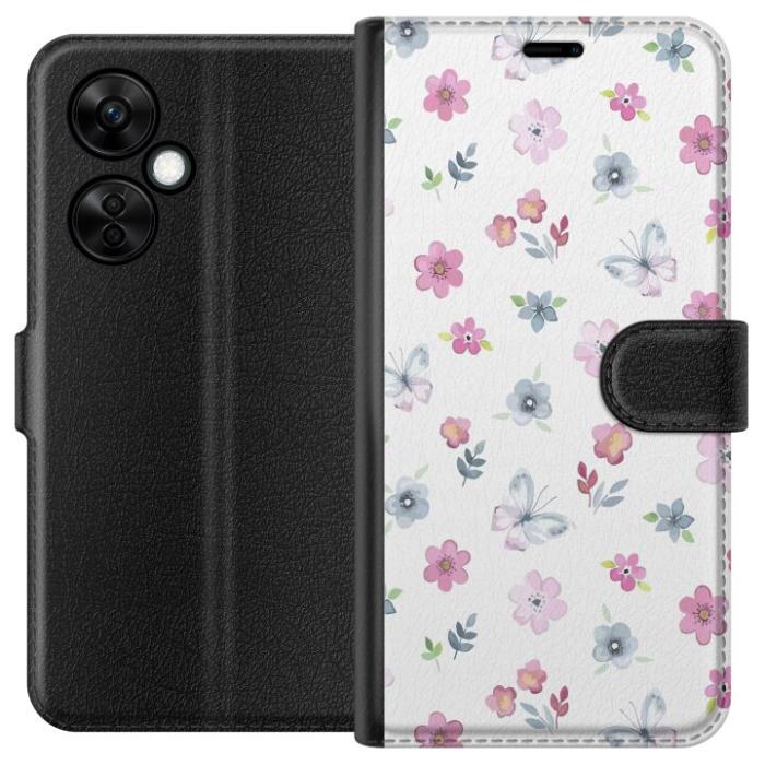 iSecrets - Plånboksfodral till OnePlus Nord CE 3 Lite med Blommor och fjärillar