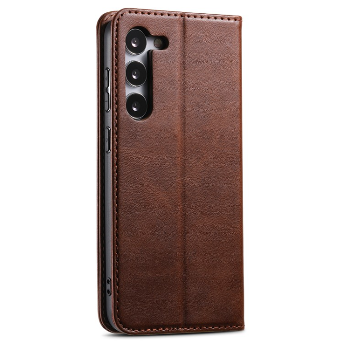 SUTENI - SUTENI Galaxy S23 Plus Plånboksfodral Kickstand Flip - Brun