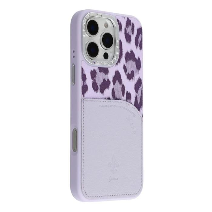 JAUCASE - JAUCASE iPhone 16 Pro Max Mobilskal MagSafe korthållare - Lila