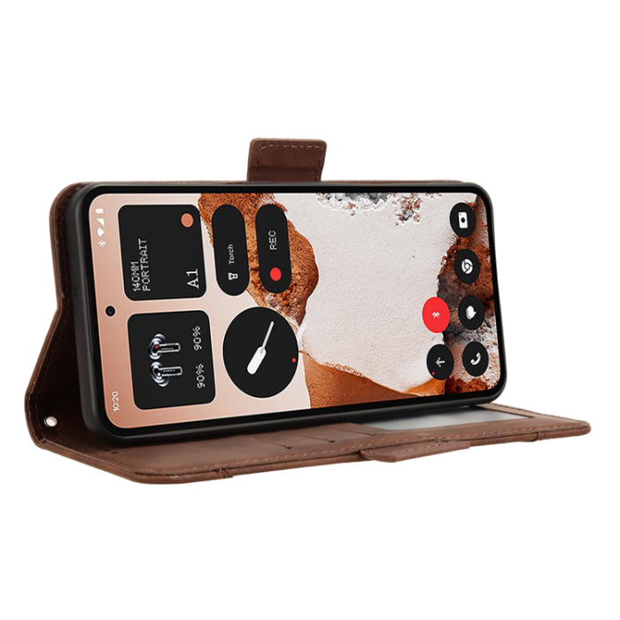 A-One Brand - Nothing CMF Phone 2 Pro Plånboksfodral Magnetisk Closure - Brun