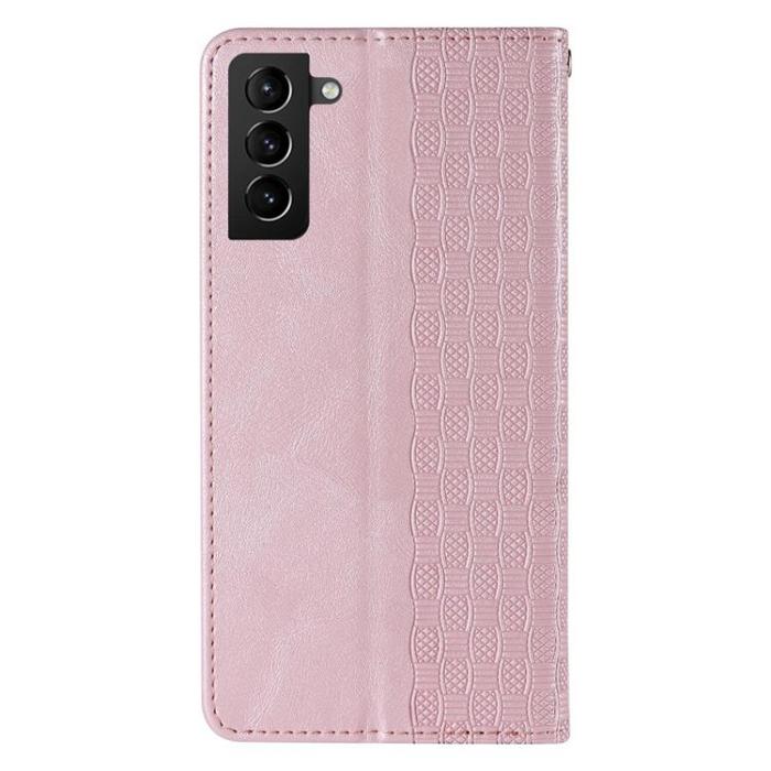 UTGATT1 - Galaxy S22 Plånboksfodral Magnet Strap - Rosa