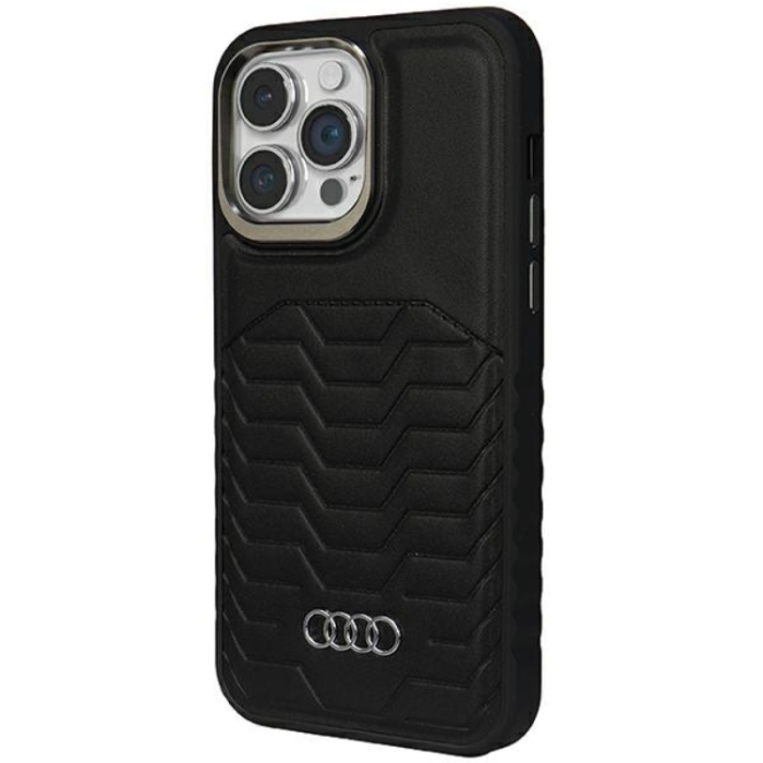 Audi - Audi iPhone 13/13 Pro Mobilskal Magsafe Synthetic Läder - Svart
