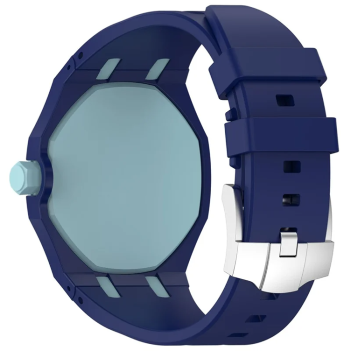 A-One Brand - Swatch Royal Pop Silikonarmband med Integrerat Skyddsskal - Ljusblå