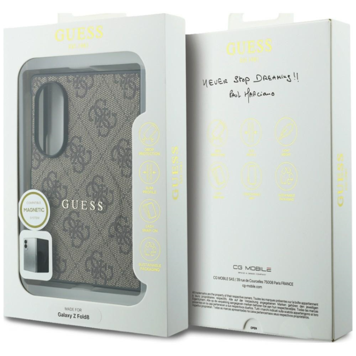 Guess - Guess Mobilskal För Galaxy Z Fold 8 MagSafe 4G Classic - Brun