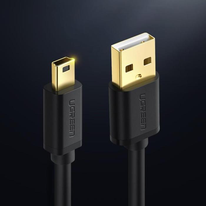 Ugreen - Ugreen USB Till Mini USB Kabel 1 m - Svart